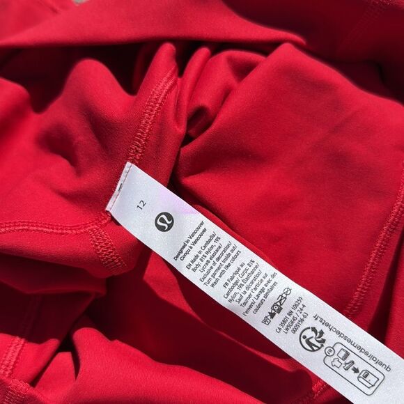 lululemon athletica Red Leggings with Gold Logo - Picture 4 of 7